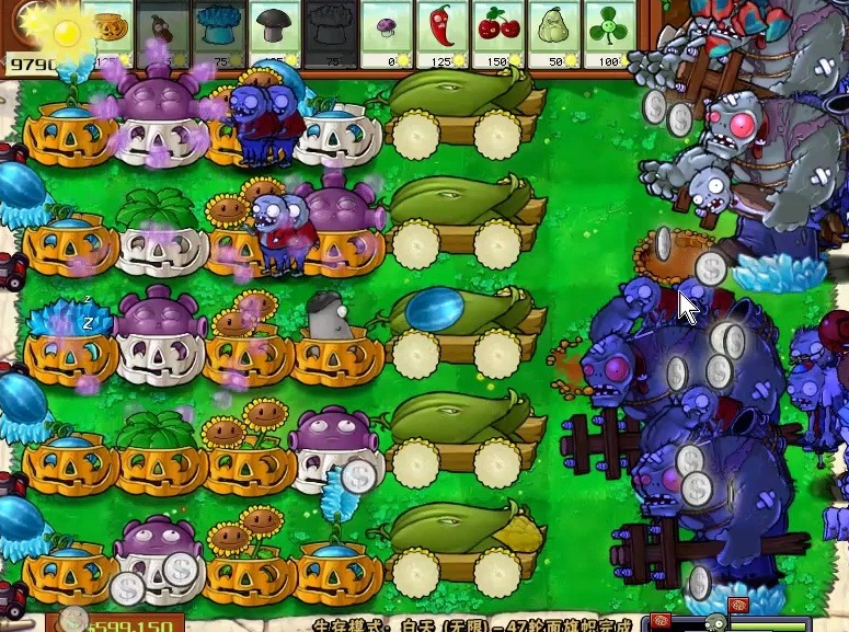 植物大战僵尸白天草地无尽版怎么打