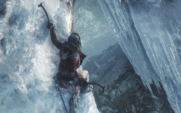 古墓丽影开始爬冰川怎么过