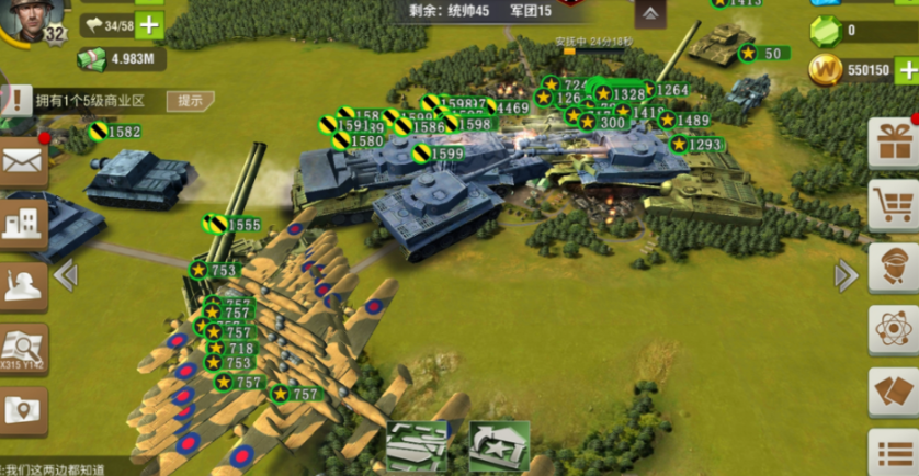 二战风云5级炮塔怎么打